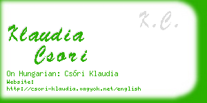 klaudia csori business card
