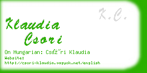 klaudia csori business card